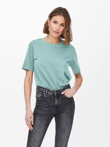 New-Only T-Shirt - Harbor Gray - ONLY - Blue