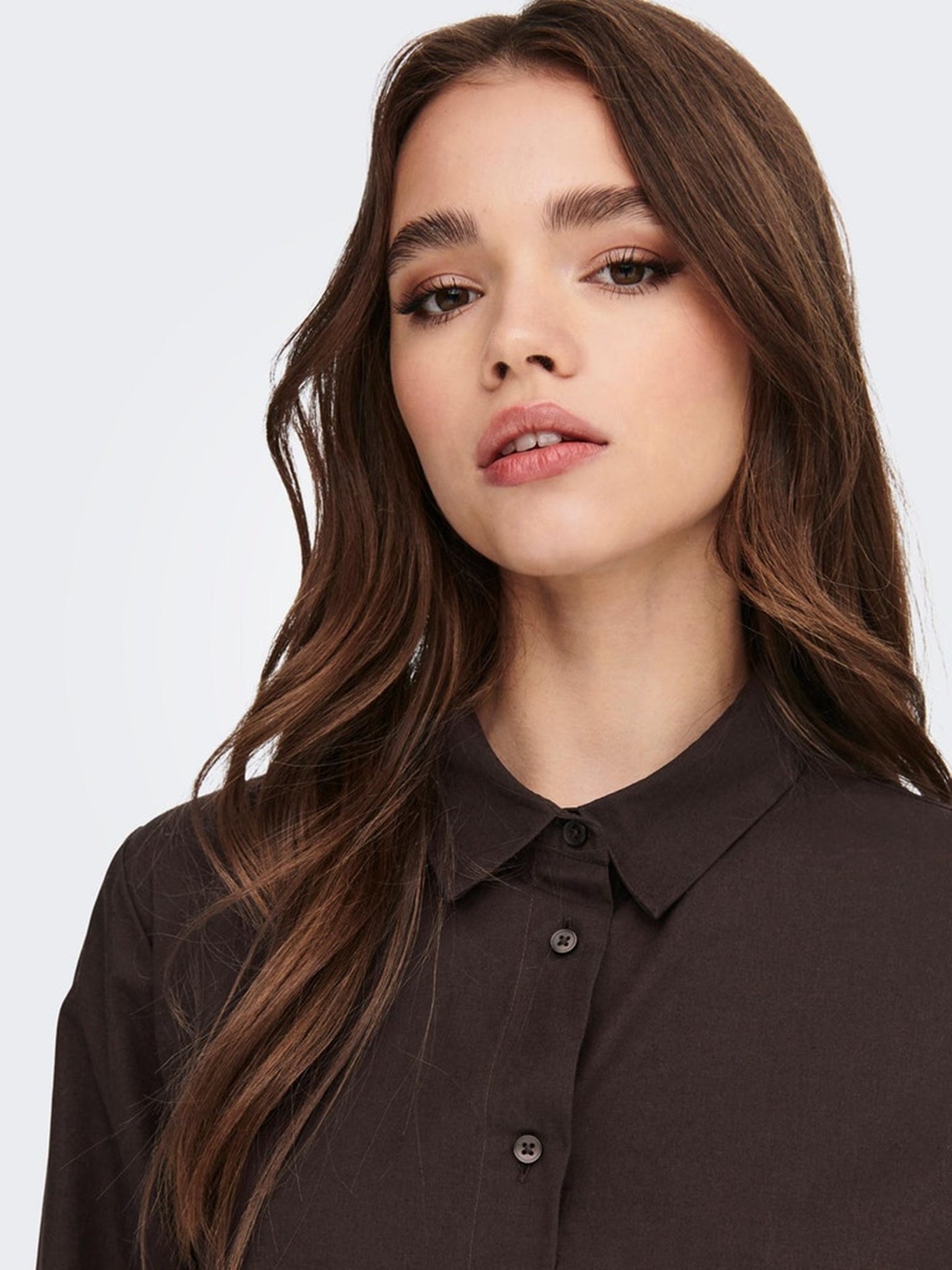 Nora Shirt - Black Coffee - ONLY - Brown 2