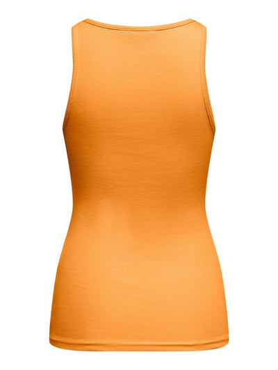 Kenya Rib Tank Top - Apricot - ONLY - Orange 2