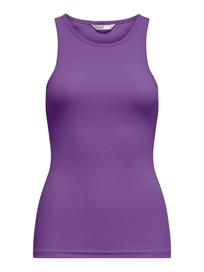 Kenya Rib Tank Top - Royal Lilac - ONLY - Purple