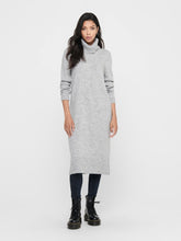 Load image into Gallery viewer, Brandie Roll Neck Dress - Light Gray Melange - ONLY - Grey
