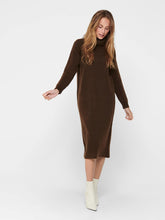 Load image into Gallery viewer, Brandie Roll Neck Dress - Chicory Coffee - ONLY - Brown
