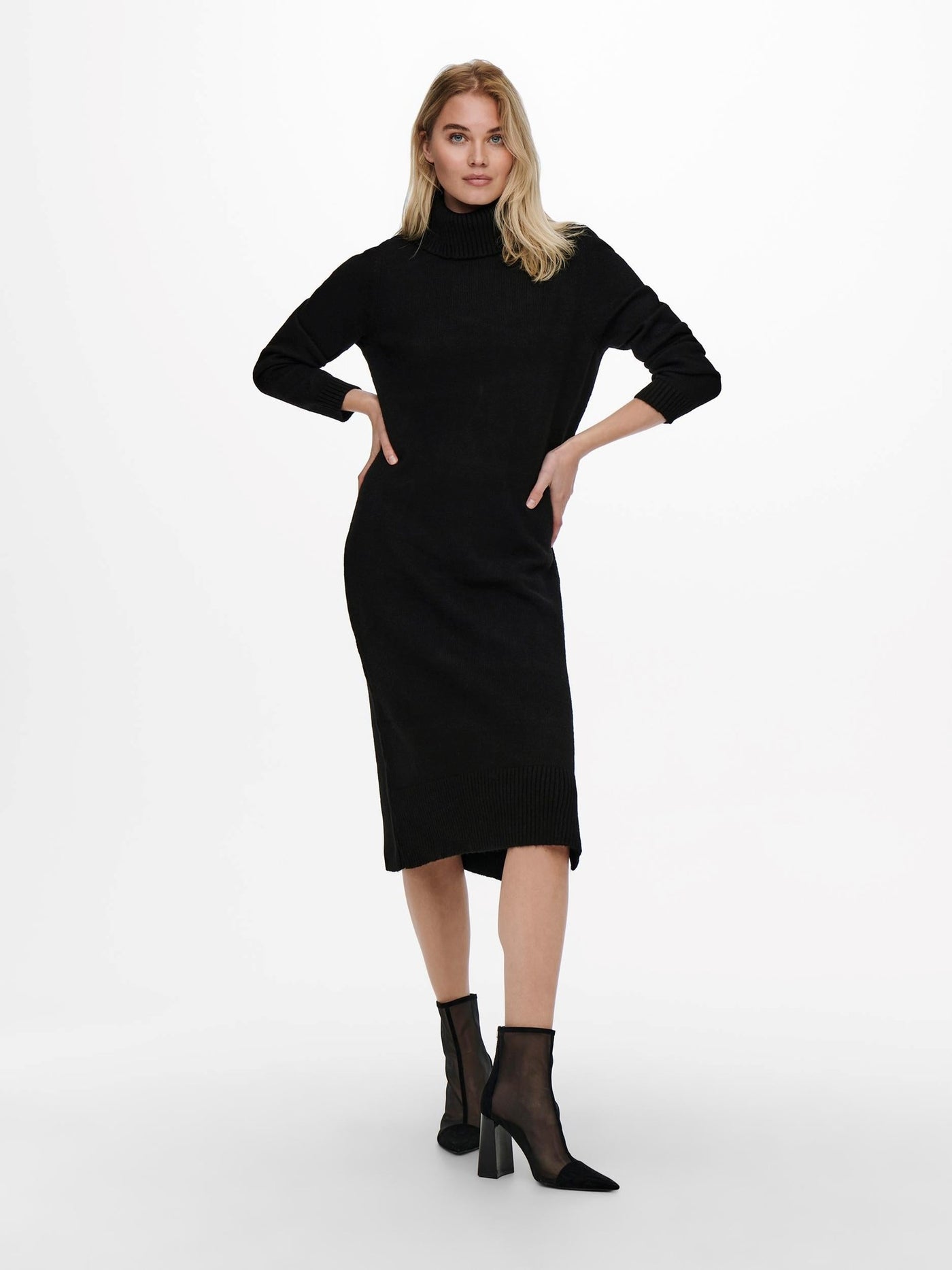 Brandie Roll Neck Dress - Black - ONLY - Black 5