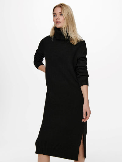 Brandie Roll Neck Dress - Black - ONLY - Black 3