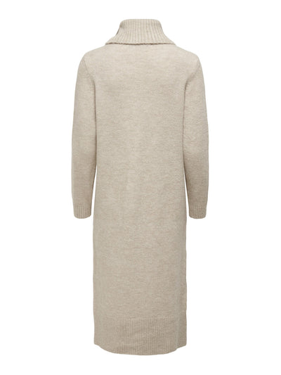 Brandie Roll Neck Dress - Pumice Stone - ONLY - Khaki 7