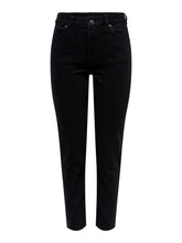 Load image into Gallery viewer, Emily High Waist Jeans - Black Denim - ONLY - Black
