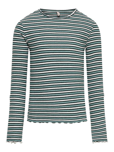 Nella Striped Sweater - Green - Kids Only - Green