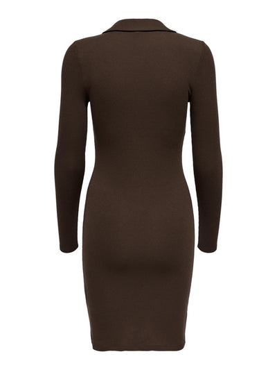 Siva Polo Dress - Hot Fudge - ONLY - Brown 4