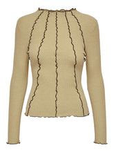 Cargar imagen en el visor de la galería, Emma Lia Highneck Blouse - Incense - ONLY - Khaki
