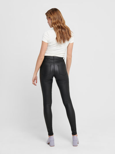 Royal Rock Coated Pants - Black - ONLY - Black 7