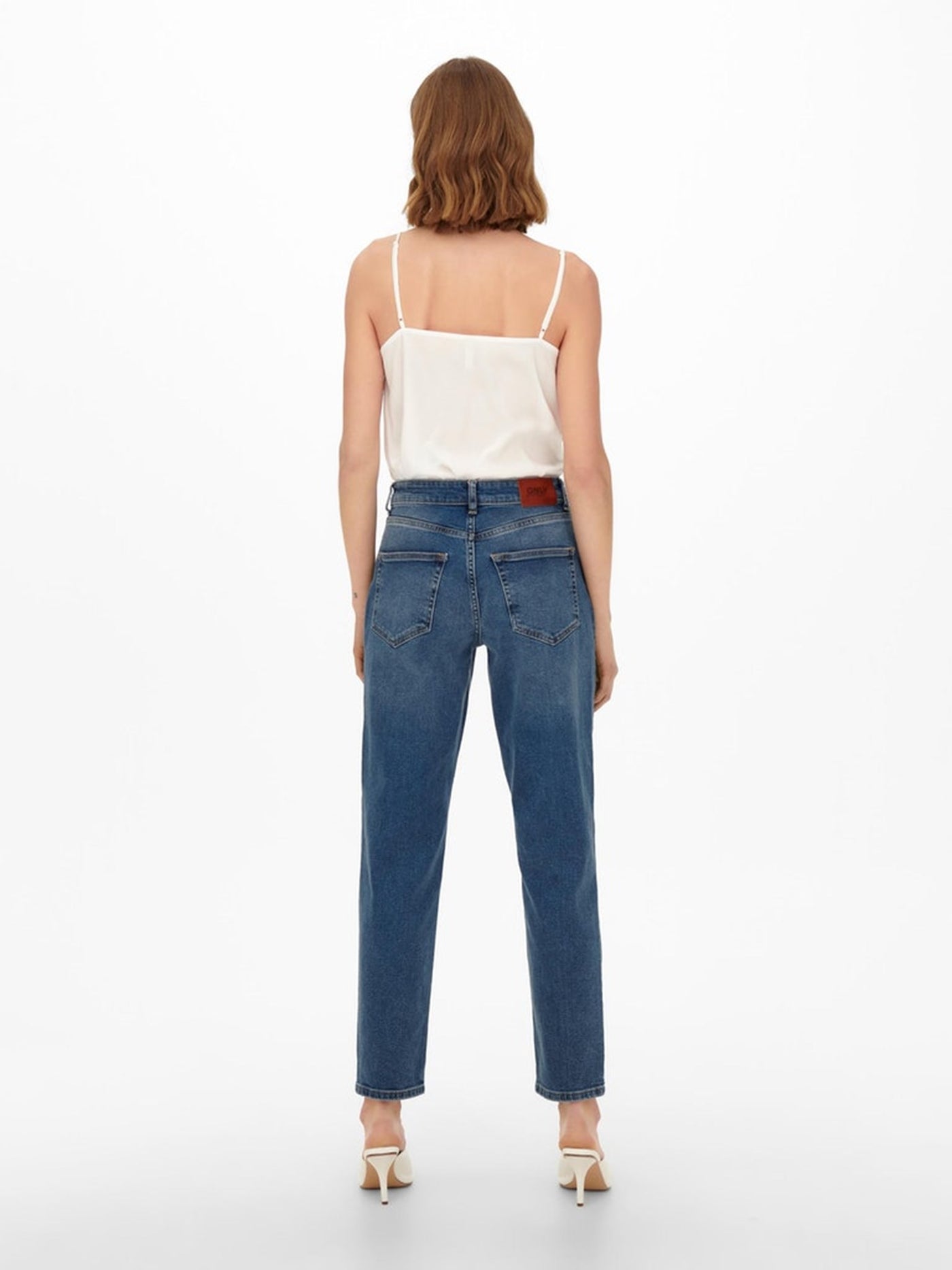 Veneda Mom Jeans - Dark Blue Denim - ONLY - Blue 5