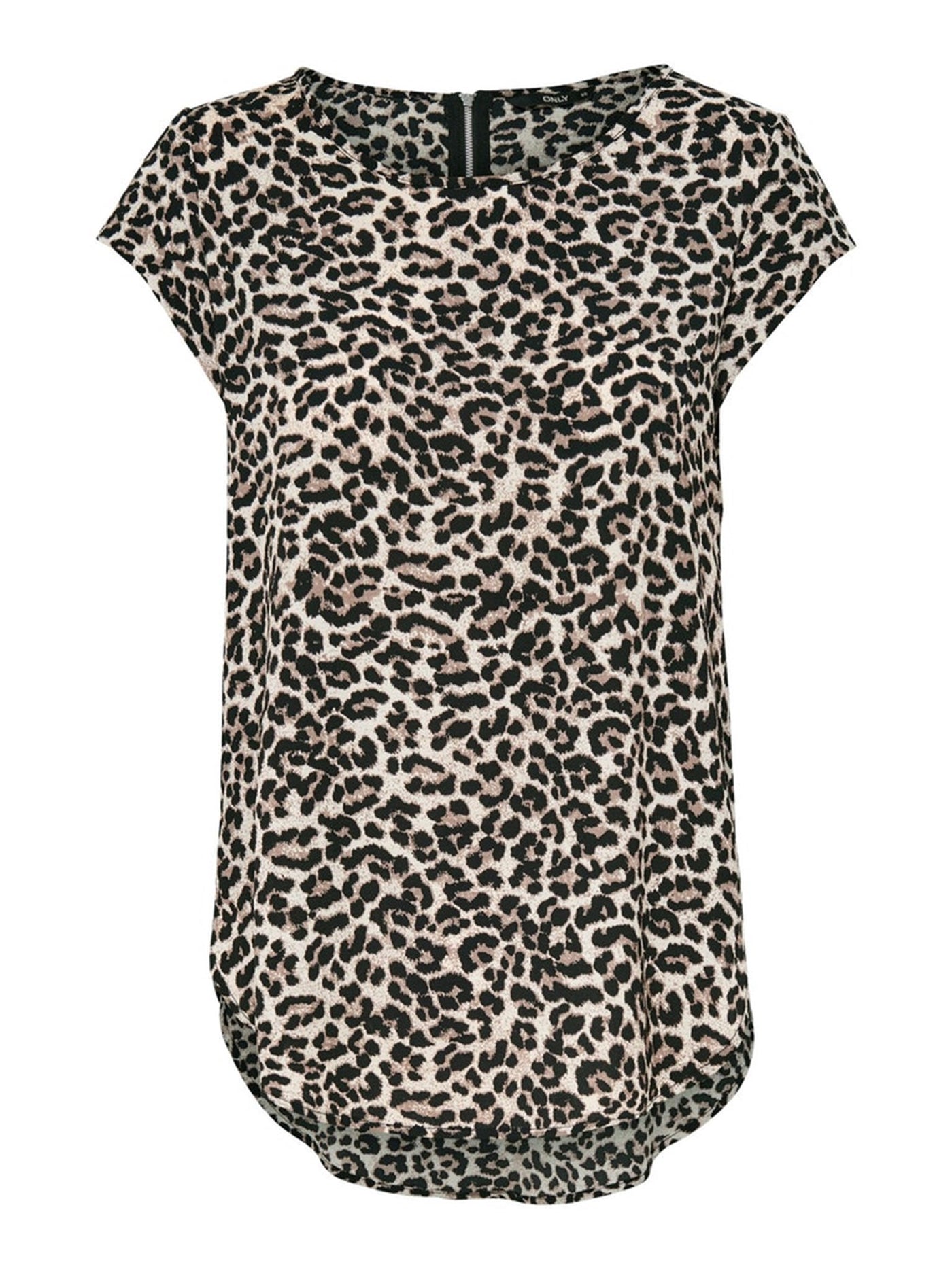 Vic Top with Print - Pumice Stone - ONLY - Khaki 5