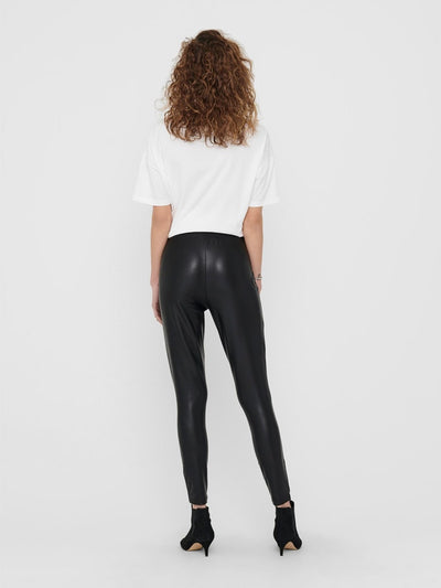 Cool Coated Leggings - Black - ONLY - Black 4