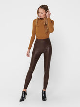 Load image into Gallery viewer, Cool Coated Leggings - Black - ONLY - Brown 3
