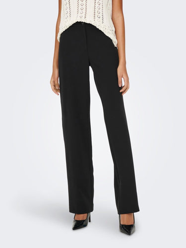 Lana-Berry Mid Straight Pants - Black - ONLY - Black