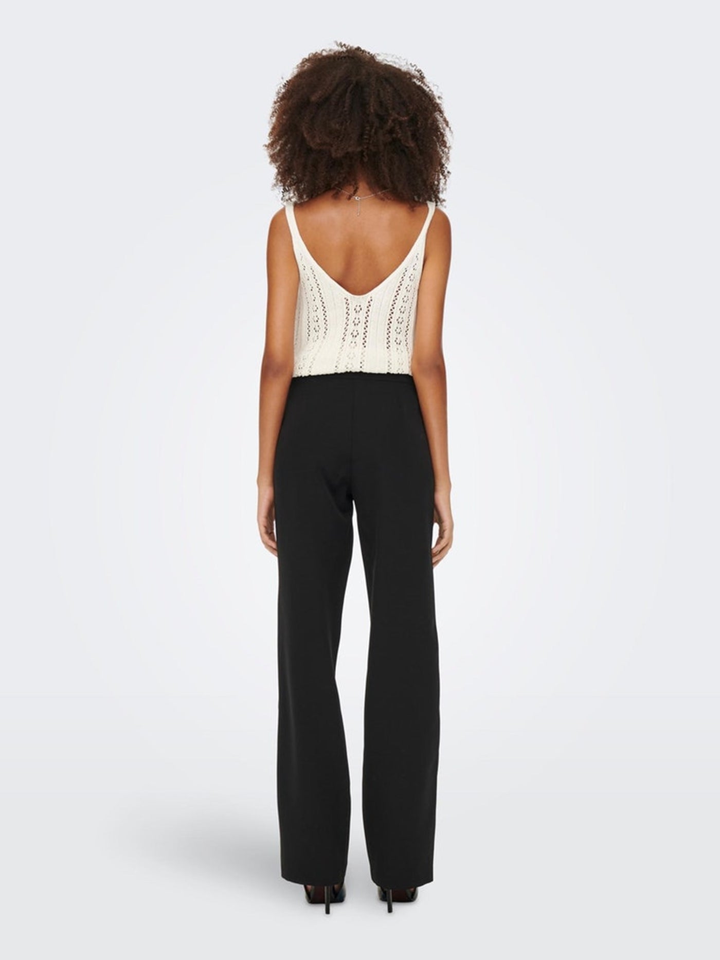 Lana-Berry Mid Straight Pants - Black - ONLY - Black 4