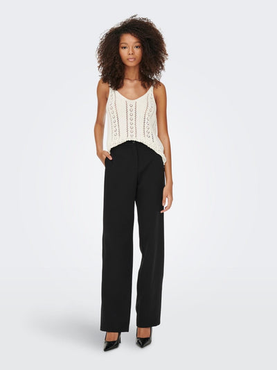 Lana-Berry Mid Straight Pants - Black - ONLY - Black 3