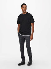 Carregar imagem no visualizador da galeria, Mark Check Pants - Black - Only &amp; Sons - Black
