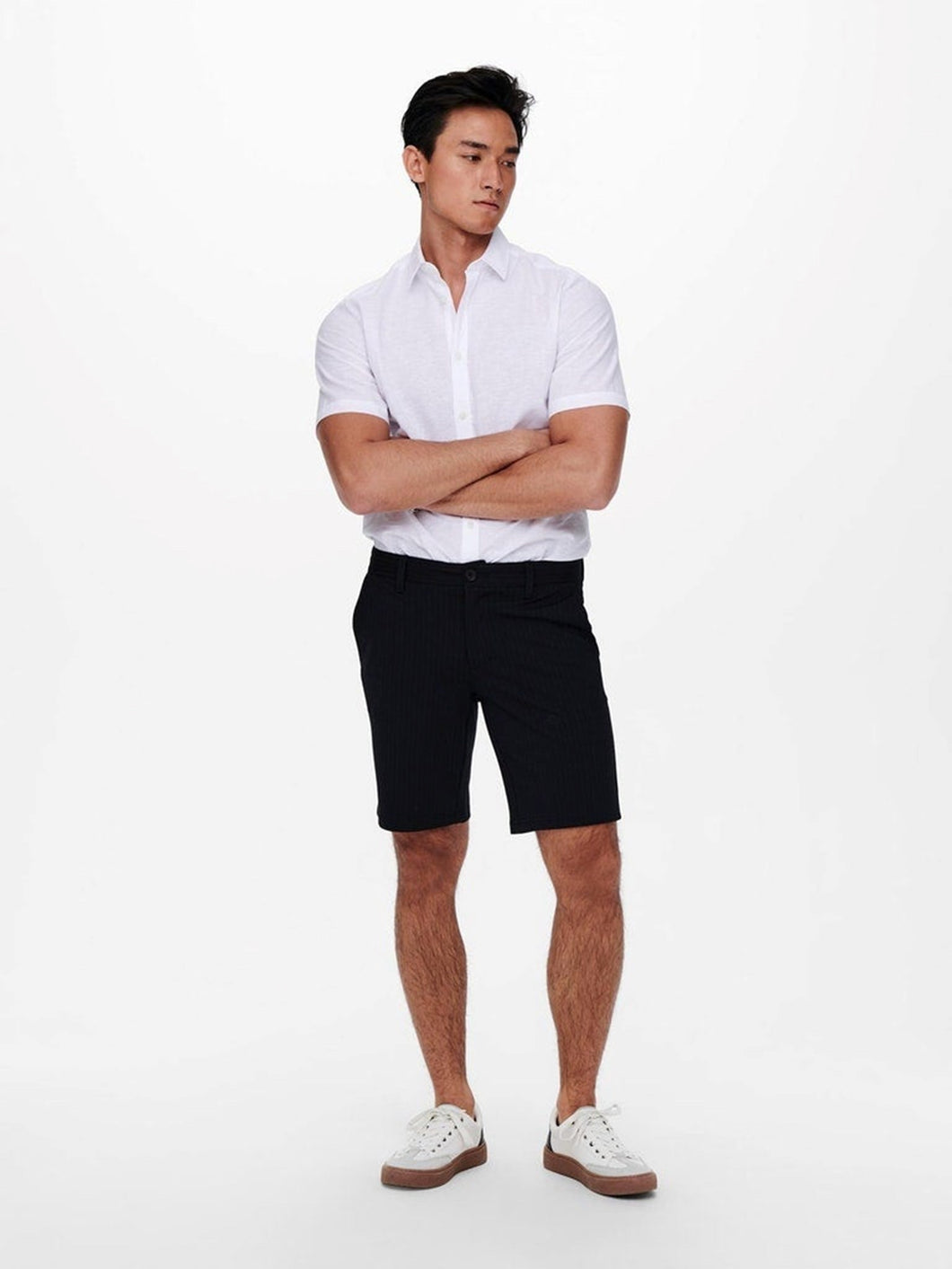 Mark shorts stripe - Black - Only & Sons - Black