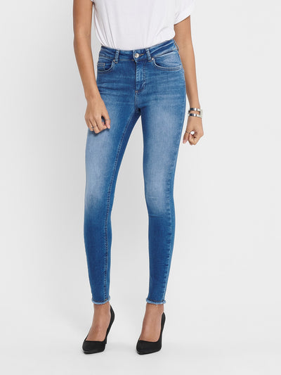 Blush Midsk Jeans - Medium Blue - ONLY - Blue