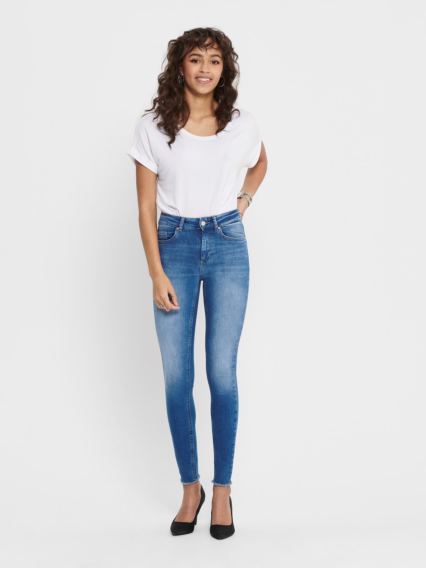 Blush Midsk Jeans - Medium Blue - ONLY - Blue 2