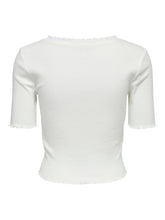 Charger l&#39;image dans la galerie, Laila Button Top - Cloud Dancer - ONLY - White 4
