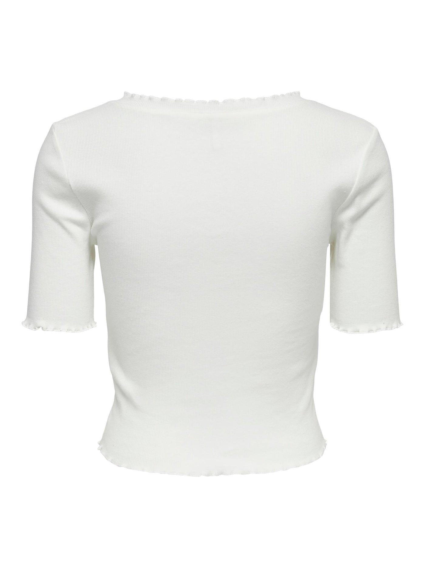 Laila Button Top - Cloud Dancer - ONLY - White 4