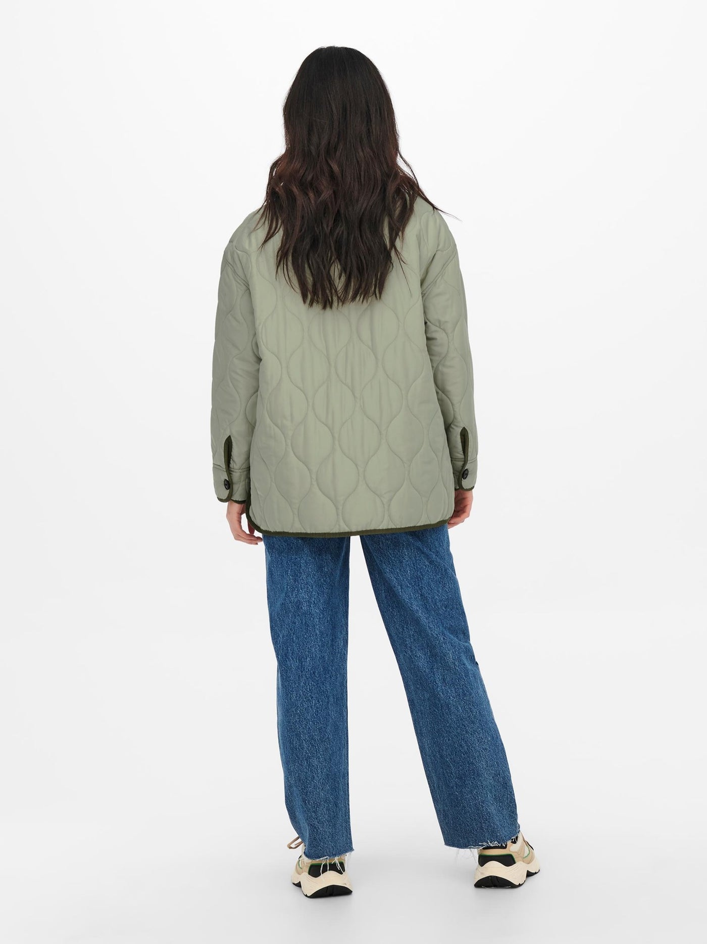 Charlee Oversize Quilt Jacket - Green - ONLY - Green 8