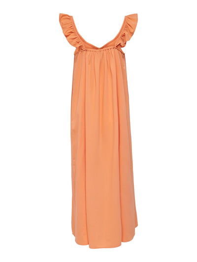 Zora Midi Dress - Sun Orange - ONLY - Orange 3