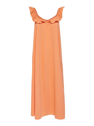 Zora Midi Dress - Sun Orange - ONLY - Orange