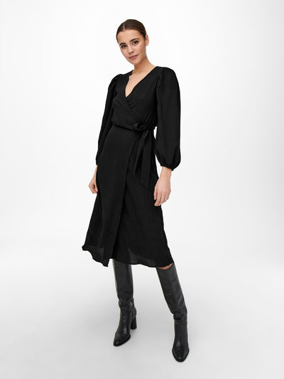 Dion Wrap Dress - Black - ONLY - Black 5