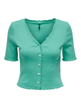 Load image into Gallery viewer, Laila Button Top - Marine Green - ONLY - Green
