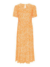 Load image into Gallery viewer, Malle Midi Dress - Flowered Orange - ONLY - Orange 2
