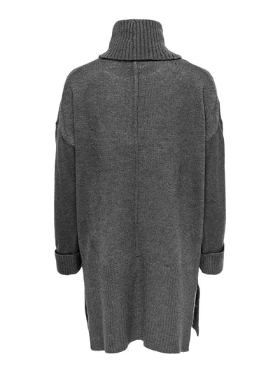 Tatiana Roll Neck Pullover - Dark Gray - ONLY - Grey 3