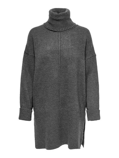 Tatiana Roll Neck Pullover - Dark Gray - ONLY - Grey 2