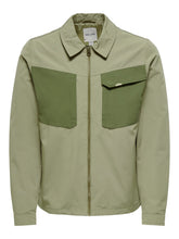 Load image into Gallery viewer, Jayden zipper jacket - Green - Only &amp; Sons - Green
