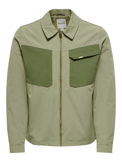 Jayden zipper jacket - Green - Only & Sons - Green