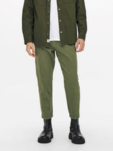 Load image into Gallery viewer, Avi Beam Chino Twill Pants - Olive Night - Only &amp; Sons - Green
