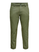 Load image into Gallery viewer, Avi Beam Chino Twill Pants - Olive Night - Only &amp; Sons - Green 6
