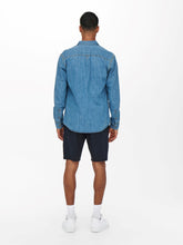 Charger l&#39;image dans la galerie, Linus Linen Shorts - Dark Navy - Only &amp; Sons - Blue 4
