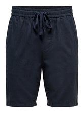 Charger l&#39;image dans la galerie, Linus Linen Shorts - Dark Navy - Only &amp; Sons - Blue 5
