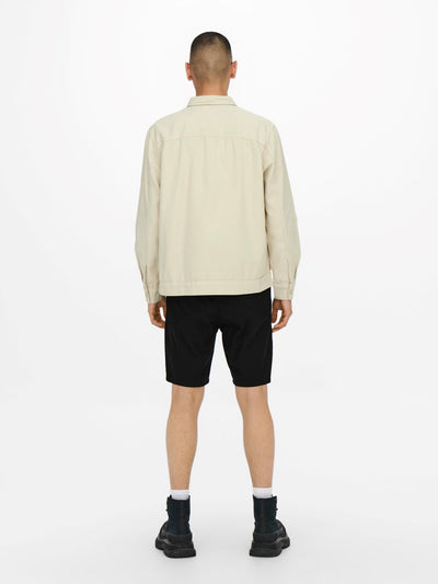 Linus Linen Shorts - Black - Only & Sons - Black 5