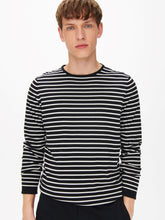 Load image into Gallery viewer, Coby Striped Knit - Dark Navy - Only &amp; Sons - Blue 2
