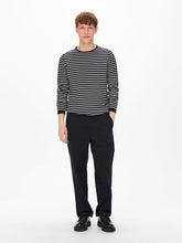 Load image into Gallery viewer, Coby Striped Knit - Dark Navy - Only &amp; Sons - Blue 3
