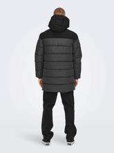 Load image into Gallery viewer, Melvin Puffer Jacket - Grey Pinstripe - Only &amp; Sons - Black 5
