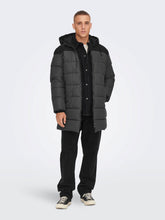 Load image into Gallery viewer, Melvin Puffer Jacket - Grey Pinstripe - Only &amp; Sons - Black 4
