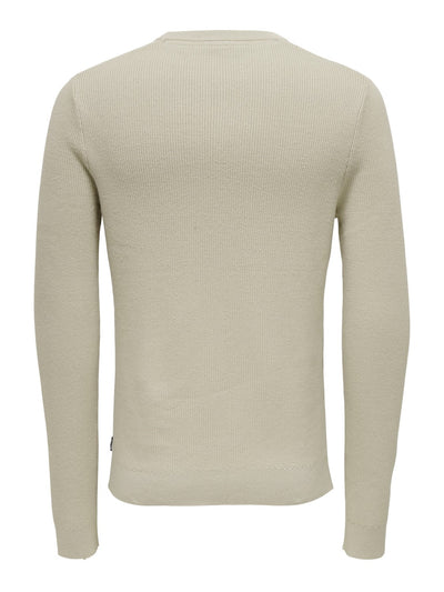 Phil Knit Pullover - Silver Lining - Only & Sons - Khaki 6