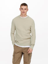 Load image into Gallery viewer, Phil Knit Pullover - Silver Lining - Only &amp; Sons - Khaki
