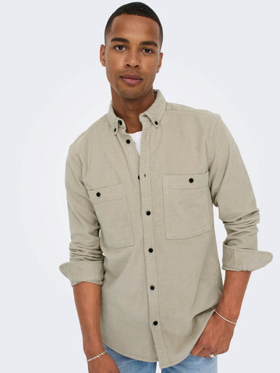 Terry Shirt - Silver Lining - Only & Sons - Khaki 3