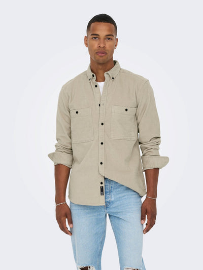 Terry Shirt - Silver Lining - Only & Sons - Khaki